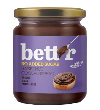 KREM ORZECHOWO - KAKAOWY BEZ DODATKU CUKRÓW BIO 250 g - BETT'R