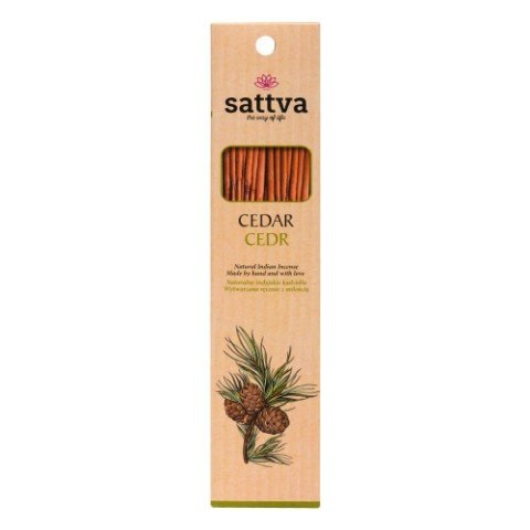 KADZIDEŁKA INDYJSKIE CEDR (15 szt.) 30 g - SATTVA (WELLNESS)