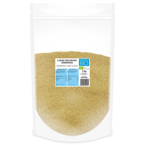 CUKIER TRZCINOWY DEMERARA BIO 5 kg - HORECA (BIO PLANET)