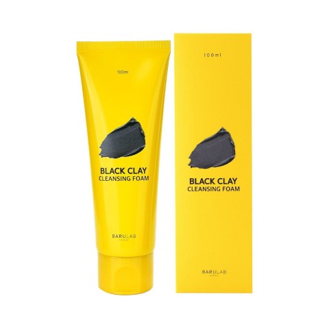 PIANKA KOREAŃSKA DO TWARZY OCZYSZCZAJĄCA CZARNA GLINKA 100 ml - BARULAB