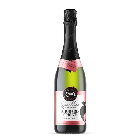 NAPÓJ BEZALKOHOLOWY RABARBAROWO - ŚWIERKOWY MUSUJĄCY BIO 750 ml - OUN