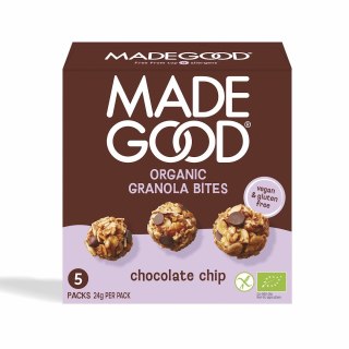GRANOLA BITES Z CZEKOLADĄ BEZGLUTENOWE BIO (5 x 24 g) 120 g - MADEGOOD