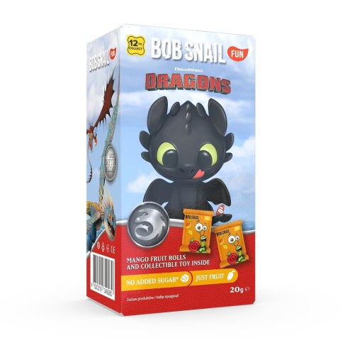 PRZEKĄSKA EAT & PLAY MANGO Z BRELOKIEM MINIONKI BEZGLUTENOWA 20 g - BOB SNAIL