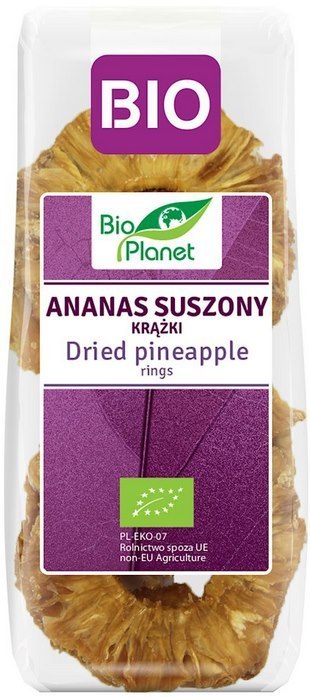 BIO PLANET Ananas krążki suszone BIO 100g
