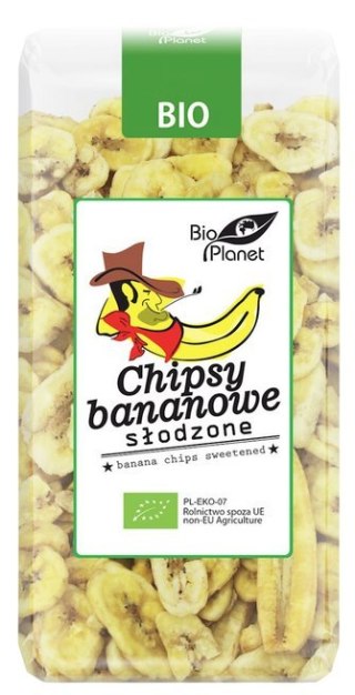 BIO PLANET Chipsy bananowe słodzone BIO 150g