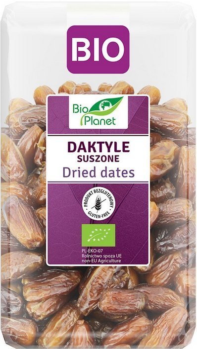 BIO PLANET Daktyle bez pestek suszone bezglutenowe BIO 1kg