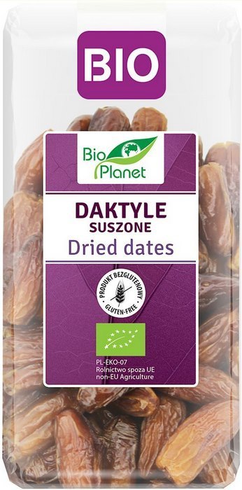 BIO PLANET Daktyle bez pestek suszone bezglutenowe BIO 400g