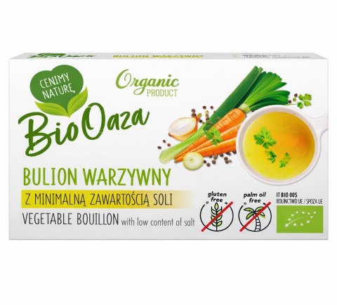 BIO OAZA Kostka rosołowa warzywna z minimalną zawartością soli BIO 60g