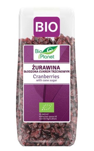 BIO PLANET Żurawina słodzona cukrem trzcinowym BIO 100g