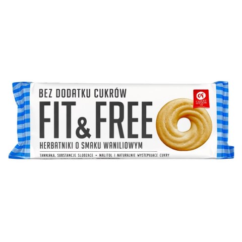 FIT&FREE Herbatniki waniliowe bez cukru 120g CUKRY NYSKIE