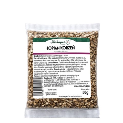 Łopian korzeń 50g HERBAPOL KRAKÓW