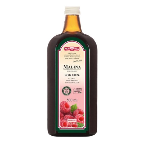 MALINA sok 100% 500ml bez dodatku cukru POLSKA RÓŻA