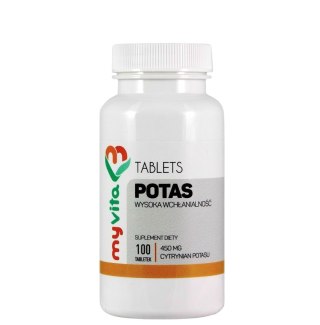 MyVita Potas 100tabl. - Cytrynian potasu