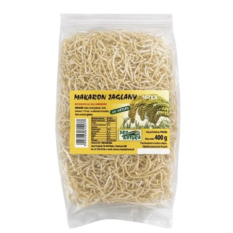 PRO NATURA Makaron jaglany nitki 400g