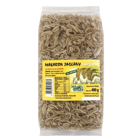 PRO NATURA Makaron jaglany świderek 400g