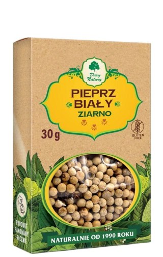 Pieprz biały ziarnisty 30g DARY NATURY