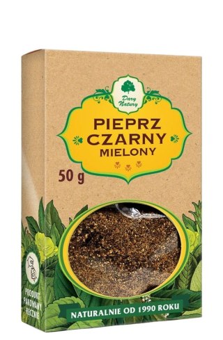 Pieprz czarny mielony 50g DARY NATURY