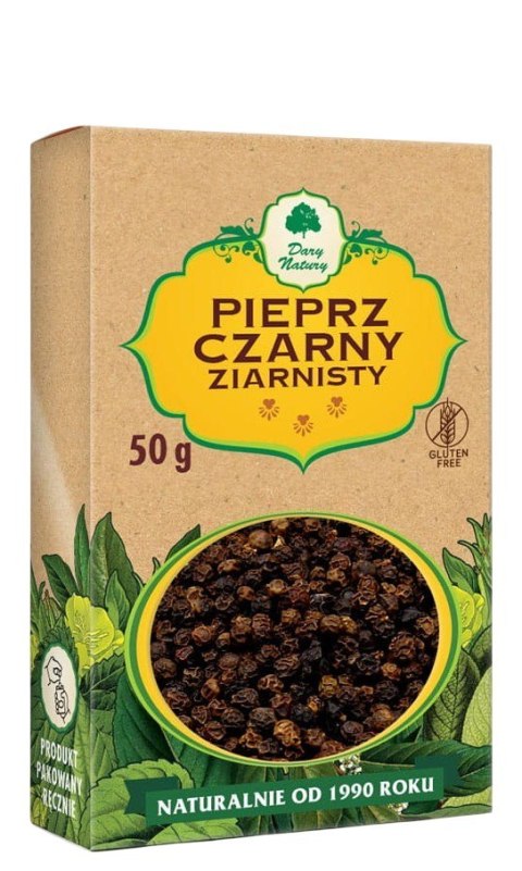 Pieprz czarny ziarnisty 50g DARY NATURY