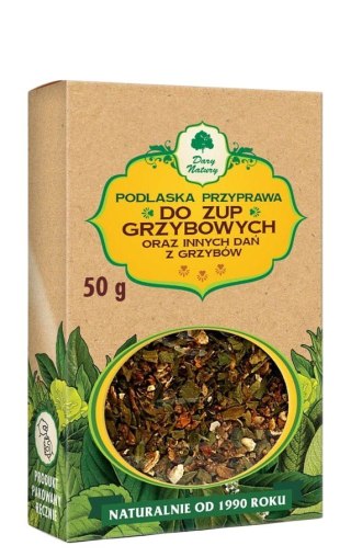 Przyprawa do zupy grzybowej i innych dań z grzybów 50g DARY NATURY