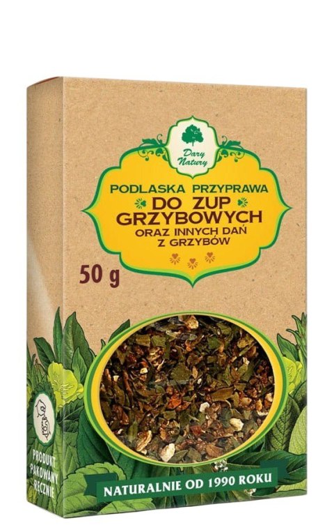 Przyprawa do zupy grzybowej i innych dań z grzybów 50g DARY NATURY