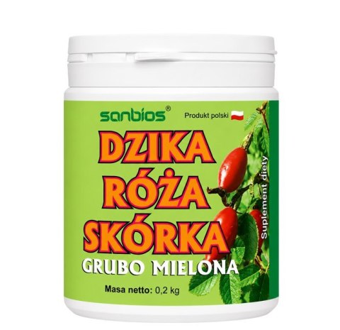 SANBIOS Dzika róża skórka mielona 200g