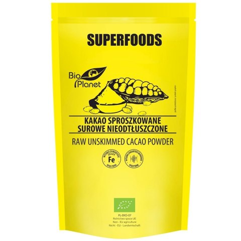 SUPERFOODS Kakao sproszkowane surowe nieodtłuszczone BIO 150g BIO PLANET