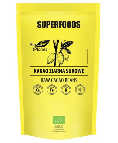 SUPERFOODS Kakao ziarna całe surowe BIO 200g BIO PLANET