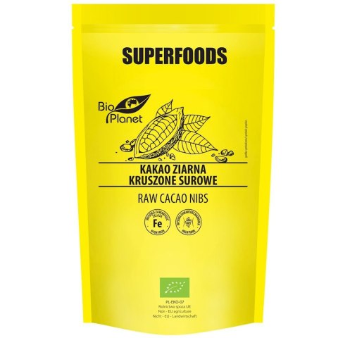 SUPERFOODS Kakao ziarna kruszone surowe BIO 250g BIO PLANET