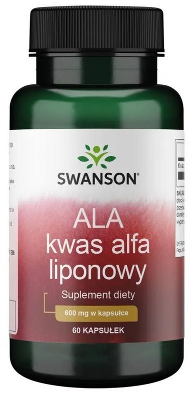 SWANSON Alpha Lipoic Acid 600mg, 60kaps. - kwas alfa liponowy