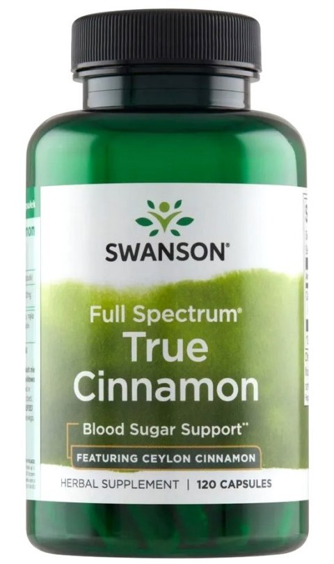 SWANSON True Cinnamon 300mg, 120kaps. - Cynamon Cejloński