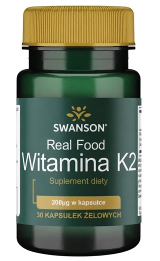 SWANSON Witamina K2 naturalna 200mcg, 30sgels.