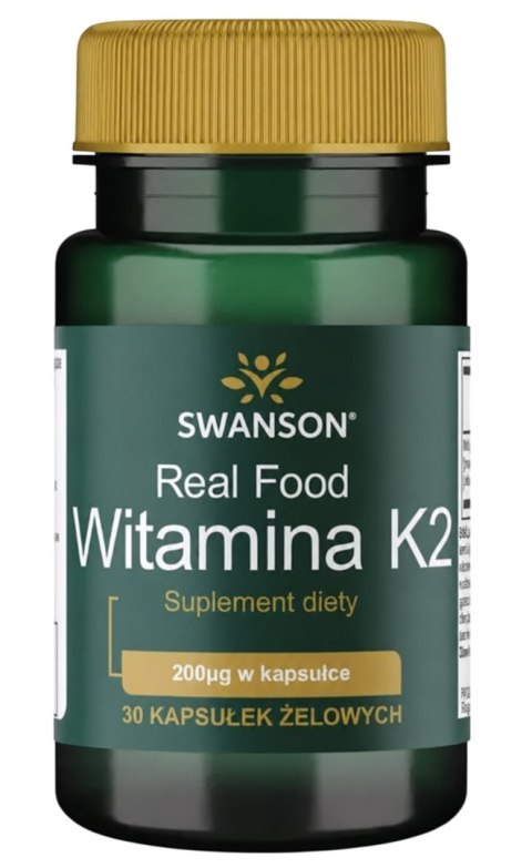SWANSON Witamina K2 naturalna 200mcg, 30sgels.