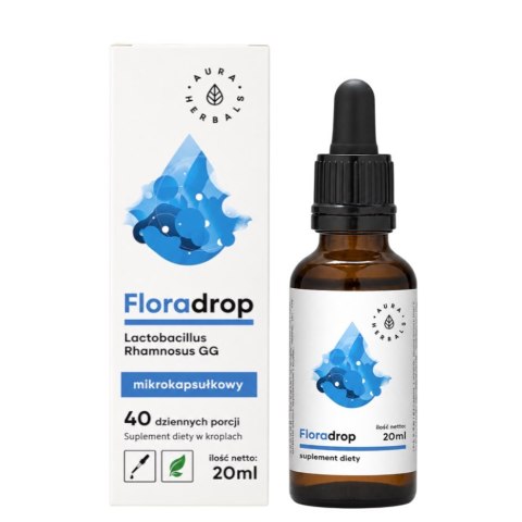 AURA HERBALS Floradrop - probiotyk mikrokapsułkowany Lactobacillus Rhamnosus GG - krople 20ml