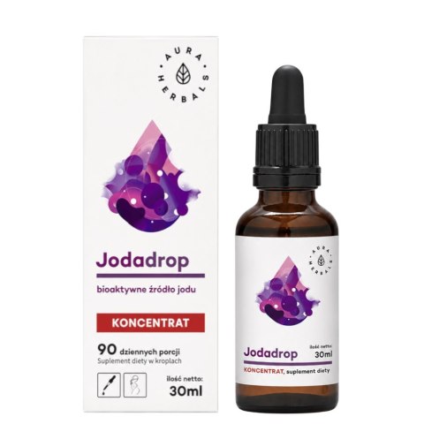 AURA HERBALS JodaDrop koncentrat 30ml - bioaktywne źródło jodu