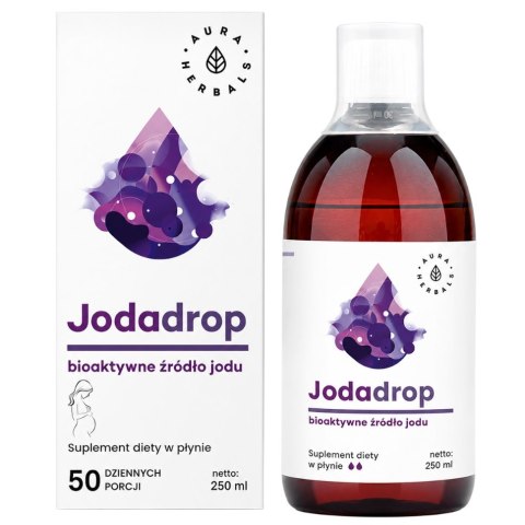 AURA HERBALS JodaDrop w płynie 250ml - bioaktywne źródło jodu