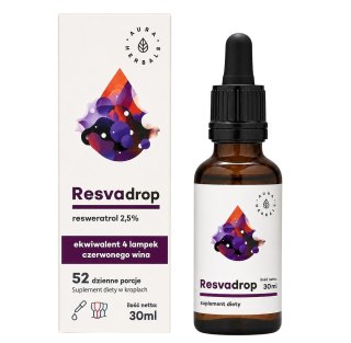 AURA HERBALS ResvaDrop 2,5% - resweratrol - krople 30ml