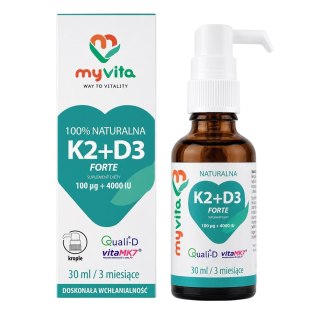 MyVita Witamina K2 100mcg + D3 4000 IU FORTE - krople 30ml