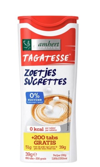 Tagatesse - słodzik na bazie tagatozy 650 + 200 tabletek gratis DAMHERT
