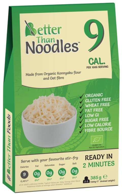 BETTER THAN FOODS Makaron Konjac Noodle bezglutenowy BIO 385g