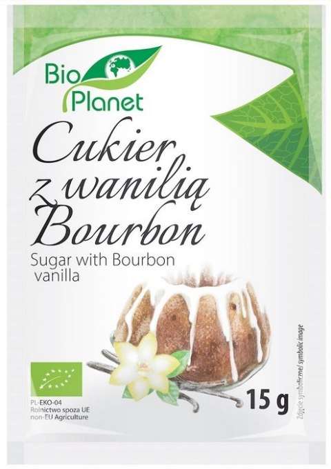 BIO PLANET Cukier z wanilią Bourbon BIO 15g