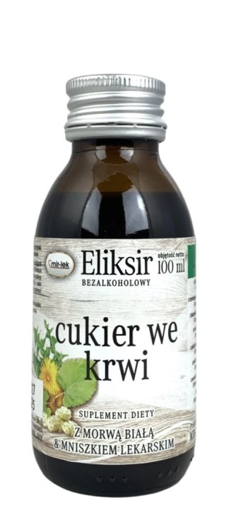 Eliksir dla utrzymania prawidłowego poziomu cukru we krwi bezalkoholowy 100ml MIR-LEK