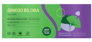 Ginkgo Biloba ekstrakt 10x10ml (fiolki) GINSENG POLAND