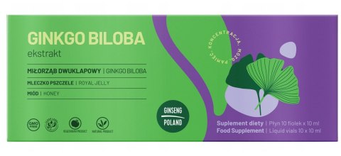 Ginkgo Biloba ekstrakt 10x10ml (fiolki) GINSENG POLAND