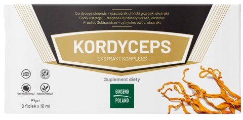 Kordyceps ekstrakt kompleks 10 fiolek x 10ml GINSENG POLAND