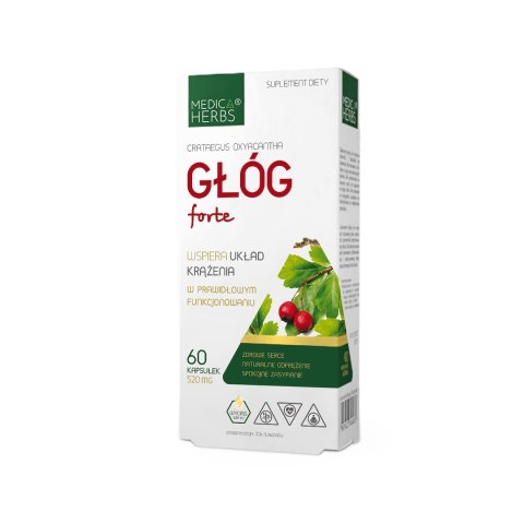 MEDICA HERBS Głóg forte 520mg, 60 kaps.