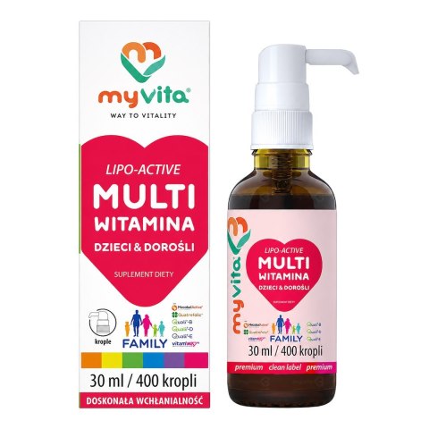 MyVita Multiwitamina Lipo-Active Family Dzieci i Dorośli - krople 30ml