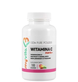 MyVita Witamina C FORTE+ proszek 100g - witamina C + bioflawonoidy + dzika róża
