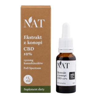 NAT Ekstrakt z konopi Full Spectrum 10% CBD 15ml