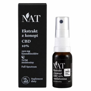NAT Ekstrakt z konopi Full Spectrum 10% CBD + melatonina 15ml aerozol