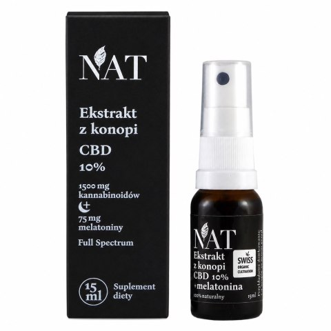 NAT Ekstrakt z konopi Full Spectrum 10% CBD + melatonina 15ml aerozol